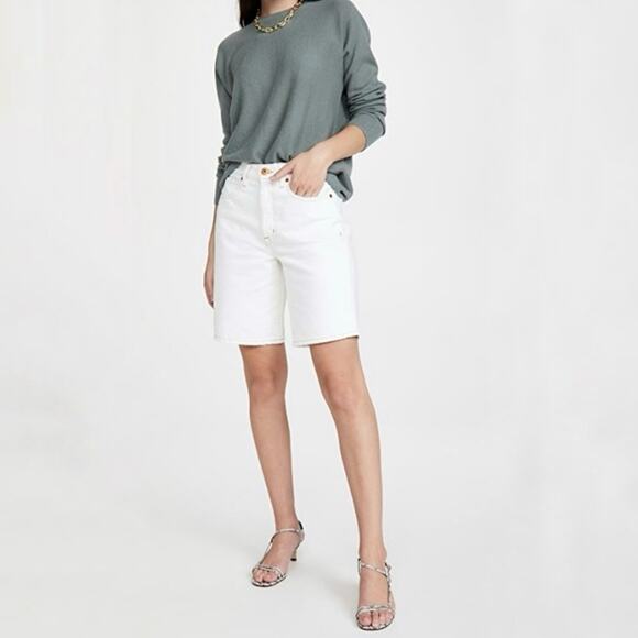NWT SLVRLAKE London Short Natural White Relaxed High Rise Jorts Coastal Size 32